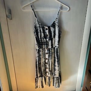 Blue and white Japna tie-dye summer dress